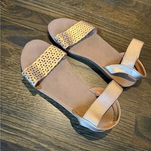 Adrienne Vittadini Metallic Gold Sandals